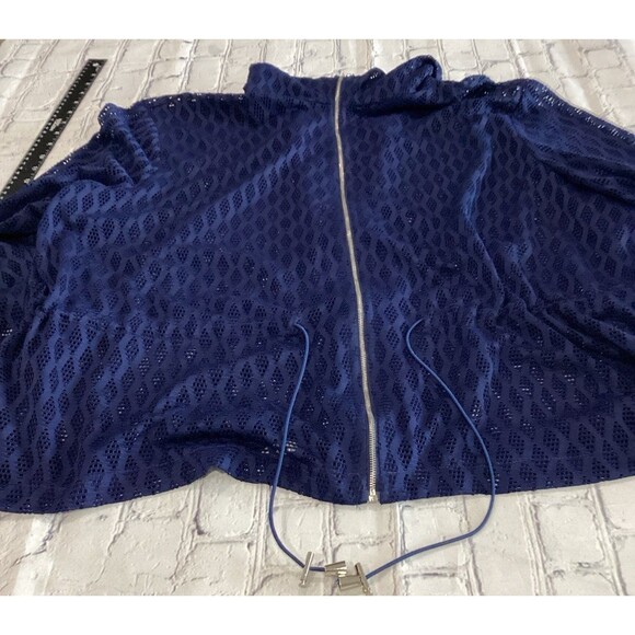 Southern Lady Jacket Women's Size 3X Navy Full Zipper Lace Drawstring Waist - Picture 6 of 9